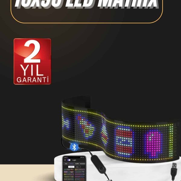 Led Ekran Matrix Panel En Büyük Boy 16X96 Araba Yazısı 19.2x89.8 cm