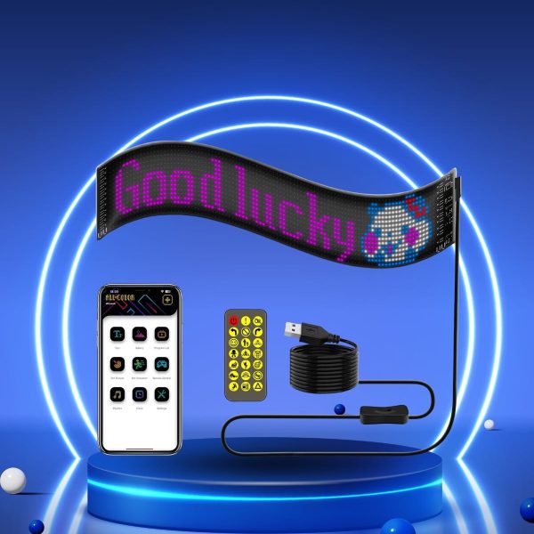 Kumandalı App Kontrollü LED Ekran 16X192 Led Matrix Araç Camı Yazısı