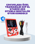 TV Çıkışlı Mini Retro El Konsolu 400 Oyunlu