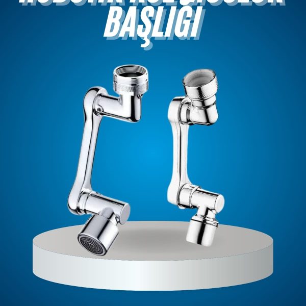 180 Derece Dönebilen Fonksiyonel Paslanmaz Çelik Robotik Kol Musluk Başlığı