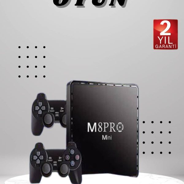 M8 PRO Mini 2.4G 10K ultra HD 64 GB TV BOX Android TV GAME BOX  2 Adet Oyun Konsolu