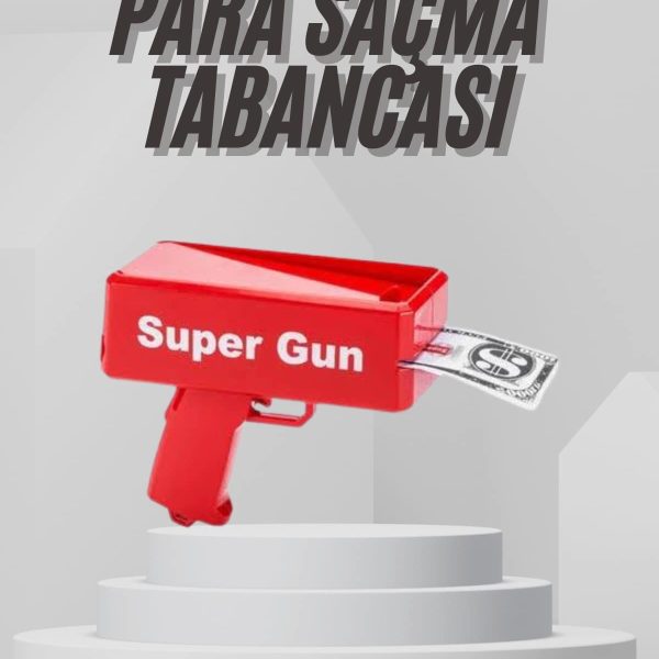 Para Dolar Saçma Para Atma Tabancası Otomatik Kırmızı Oyuncak