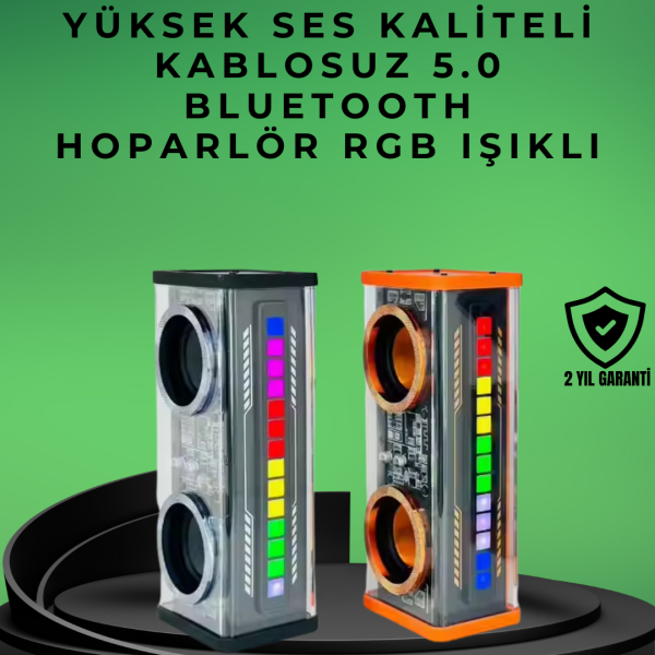 LED Işık Efektli Taşınabilir Bluetooth Hoparlör