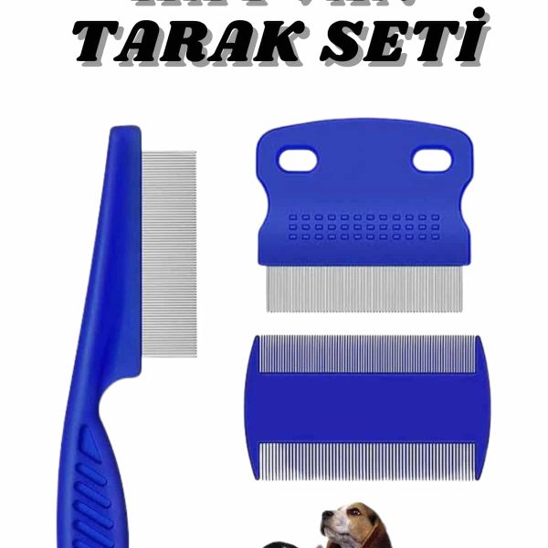 Evcil Hayvan Bit Tarağı Seti Paslanmaz Çelik Bıçaklı 4&apos;lü Set