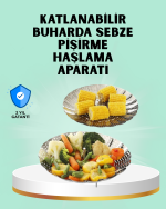 katlanabilir Paslanmaz Buharda Sebze Pişirme Sepeti