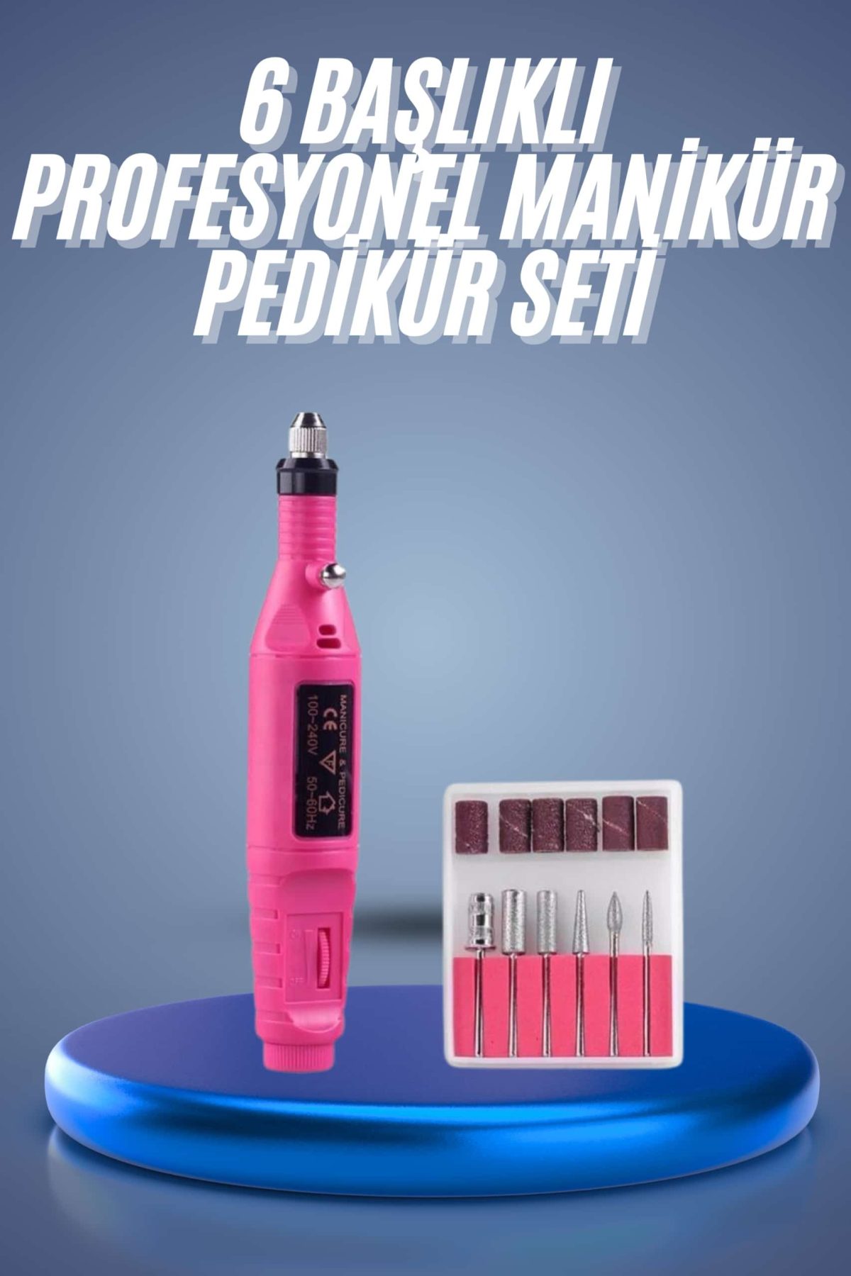 Profesyonel Manikür Pedikür Seti Törpü Makinesi Protez Tırnak Çıkarma - Görsel 1