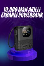 Akıllı Powerbank 10.000 Mah Ekranlı Müzik Dinleme Oyun Oynama Bluetooth Bağlantılı