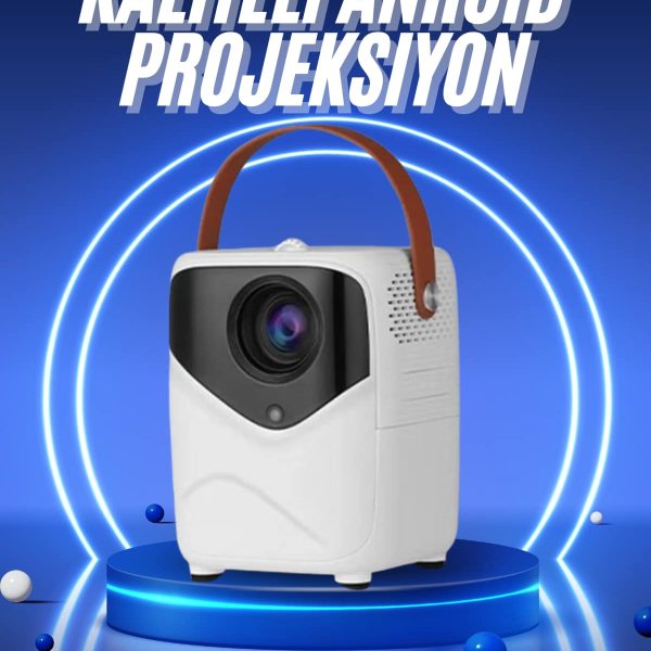 HD Ayaklı Portatif Projeksiyon Cihazı Bluetooth Wifi Akıllı Android İşlemcili