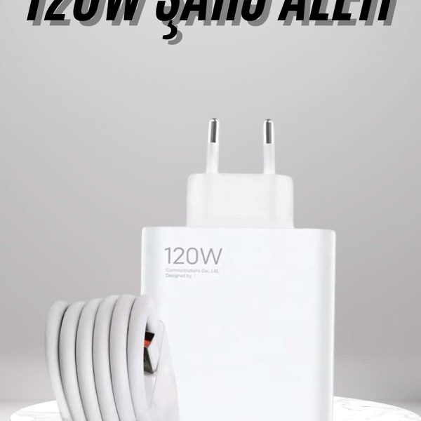 Type C Yüksek Hızlı Şarj Aleti Beyaz 120W Ultra Uzun Ömürlü