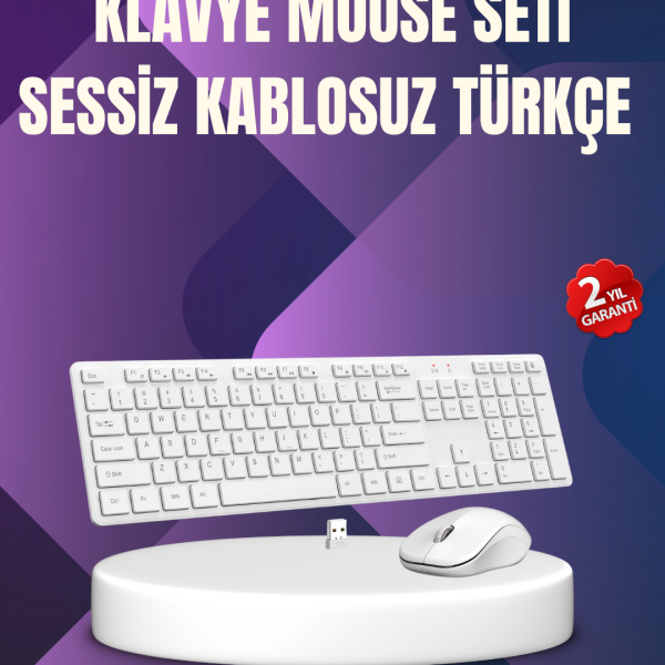 Kablosuz Klavye Mouse Takımı - Ergonomik, Sessiz ve Enerji Tasarruflu