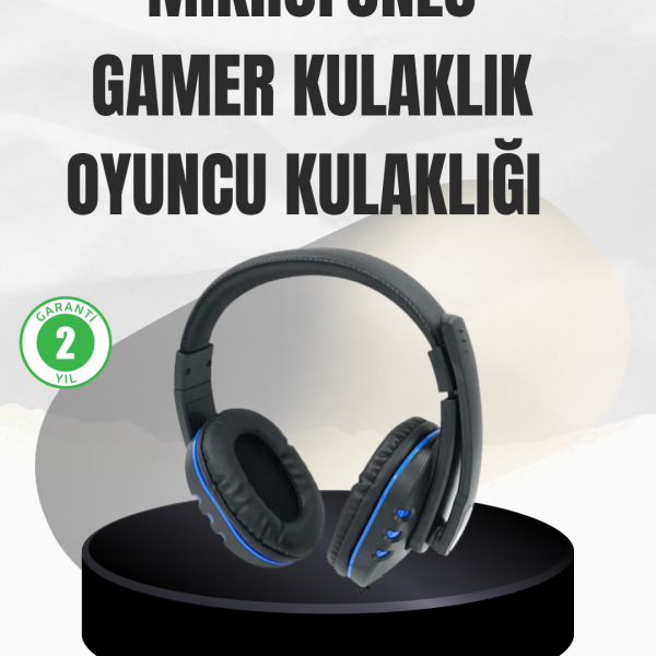Ayarlanabilir Kafa Bandı ve Mikrofonlu Kulaklık – Oyun ve Müzik İçin İdeal