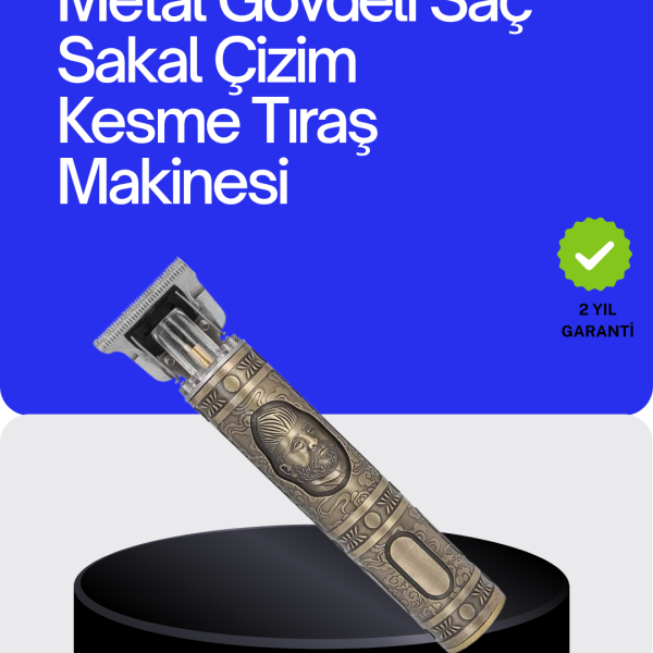 Dayanıklı Çelik Kafa ve Güçlü Motorlu Saç Sakal Makinesi