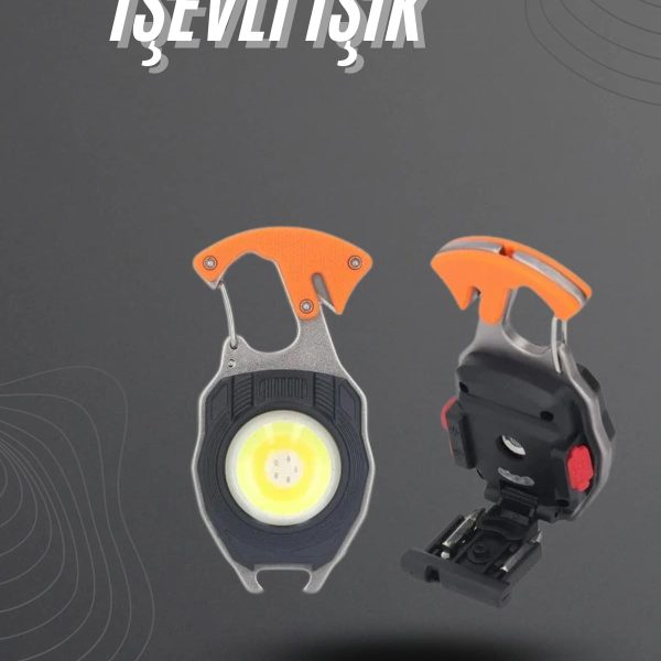 El Feneri LED Anahtarlık Çok Fonksiyonlu Mini Çakmak Özellikli