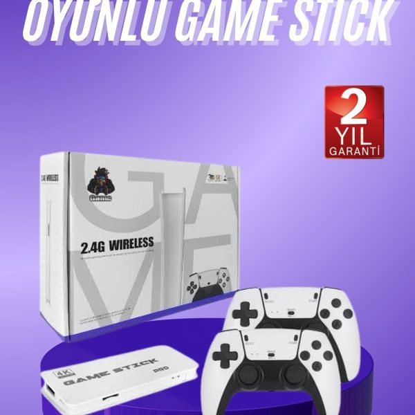 3D 4K HD 2.4G Game Stick 4K Ultra Hd Oyun Konsolu Çift Kollu