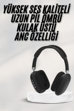 Yeni Nesil Bluetooth Kulaklık Kulak Üstü ANC Özelliği Yüksek Ses Kaliteli - Görsel 2