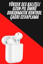 Yeni Nesil Çift Mikrofonlu Dokunmatik Kablosuz Bluetooth Kulaklık - Görsel 2