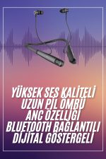 Boyun Askılı 100 Saat Kablosuz Kulaklık Göstergeli Bluetooth Kulaklık - Görsel 2