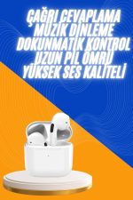 Yeni Nesil Bluetooth Kulaklık Beyaz Çağrı Cevaplayabilen Kablosuz - Görsel 2