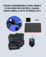 5in1 BT5.3 Mobil Oyun Kiti Klavye Mouse Dönüştürücü Seti - Görsel 2