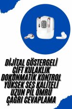 Profesyonel Dijital Göstergeli Düşük Gecikme Bluetooth Kulaklık Çift Kulaklık - Görsel 2