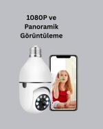 1080P Gece Görüşlü Ampul Güvenlik Kamerası – Kablolu ve Kablosuz Seçenekli - Görsel 2