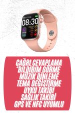 Akıllı Saat Bluetooth Bağlantılı Bluetooth Arama ve Sosyal Medya Bildirim Destekli - Görsel 2