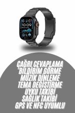 Akıllı Saat Arama Konuşma GPS ve NFC Özelliği 3 Kordonlu Amoled Ekran - Görsel 2