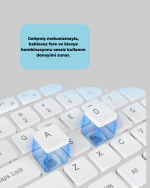 Ergonomik Kablosuz Klavye Mouse Takımı - Tam Boy, Sessiz ve Güvenilir - Görsel 2