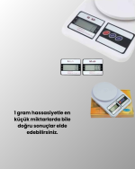 Dijital Mutfak Terazisi 10kg Kapasiteli 1g Hassasiyetli - Görsel 2