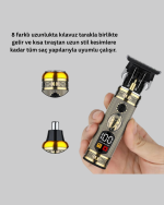 8 Taraklı Saç Kesme ve Sakal Şekillendirme Makinesi - Görsel 2