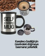 Otomatik Karıştırmalı Termos Kupa | USB Şarjlı ve Ergonomik Tasarım - Görsel 2