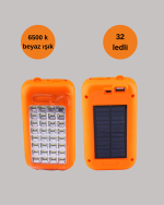 Güneş Paneli Destekli Powerbank ve LED Işıldak – 10000 mAh, Çift USB, Outdoor Kullanım İçin - Görsel 5