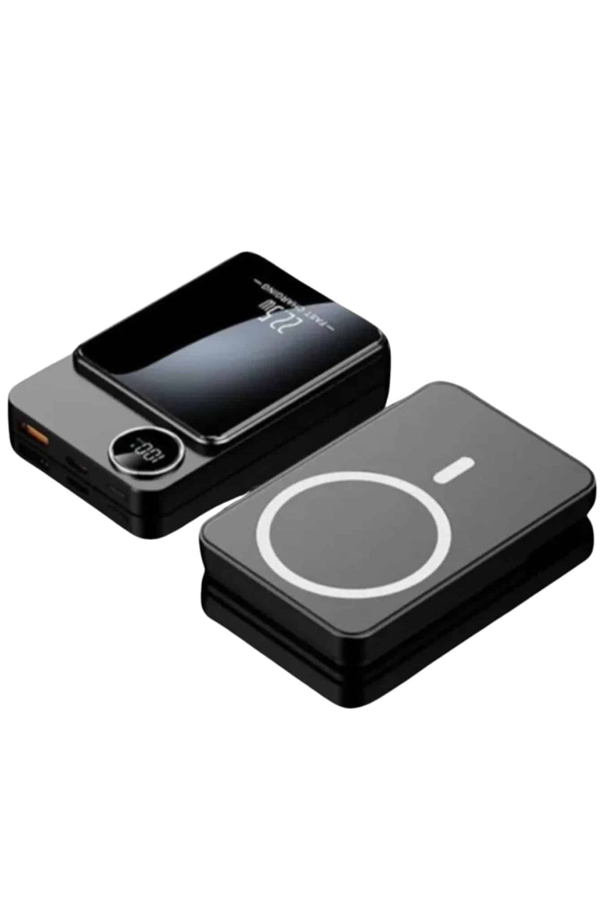 Magsafe Powerbank 10.000 mAh 22.5 Watt Hızlı Şarj Göstergeli Kablosuz Taşınabilir Şarj - Görsel 2
