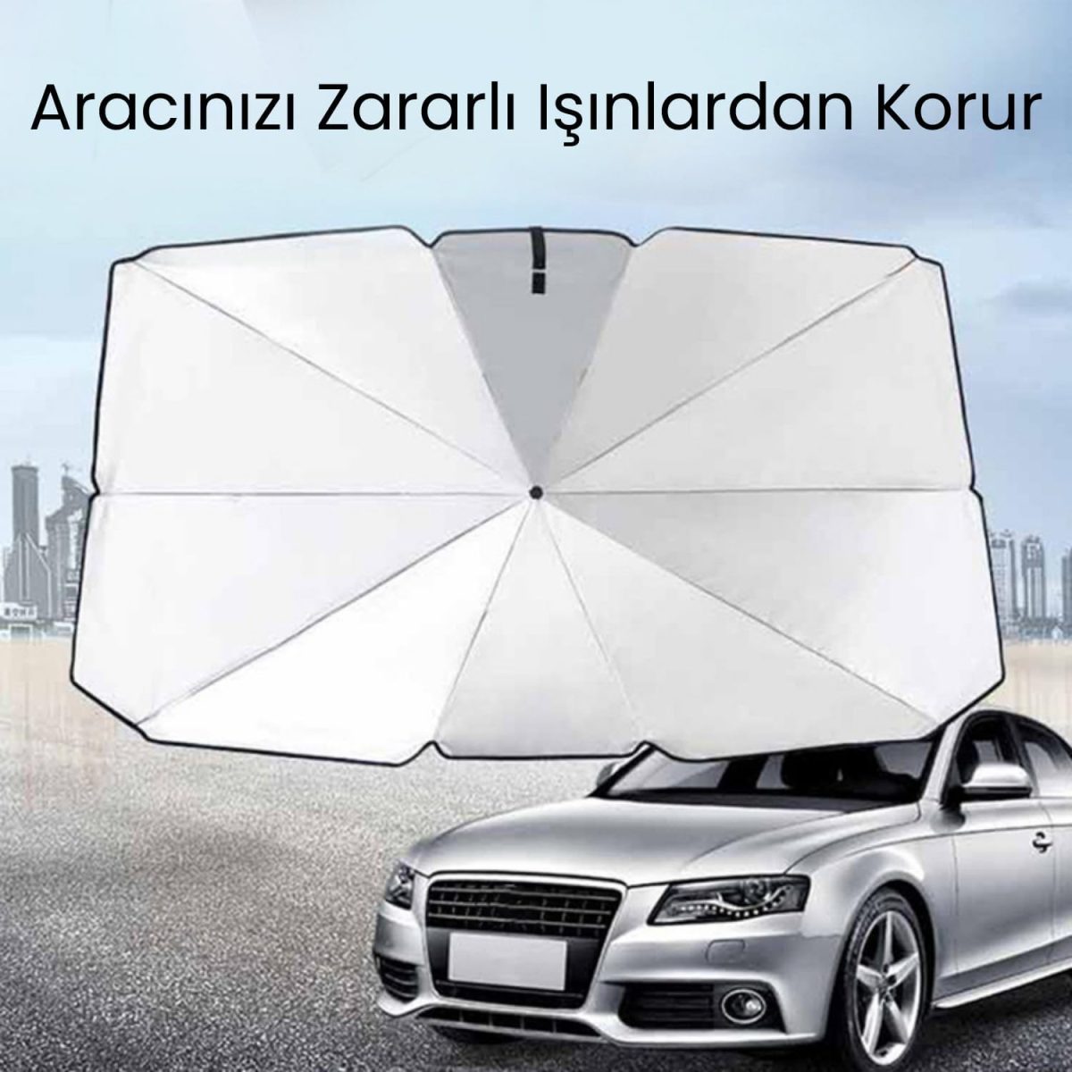 Hyundai i30, Ford Fiesta, Seat Ibiza, Renault Clio, Dacia Duster Uyumlu Oto Şemsiye - Görsel 3
