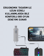 5in1 BT5.3 Mobil Oyun Kiti Klavye Mouse Dönüştürücü Seti - Görsel 3