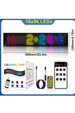 Led Matrix Bluetooth Bağlantılı Araç Camına Uygun Pixsel Görünümlü 16X96 - Görsel 3