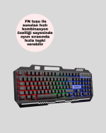 Gaming Klavye ve Mouse Seti PG8018 – Dayanıklı Tuşlar, Hızlı Komut - Görsel 5