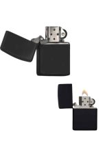 Çakmak Parlak Siyah Zippo Benzinli Çakmak Cep Boy Doldurulabilir - Görsel 2