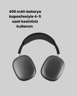 400 mAh Bataryalı Kablosuz Kulaklık | BT 5.0, Müzik & Görüşme - Görsel 3