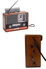 Vintage Nostaljik Radyo AUX USB SD Kart Girişli Şarjlı Bluetooth Bağlantılı - Görsel 3