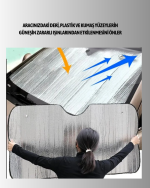 Metalize Reflektörlü Katlanabilir Araç Güneşliği – Yüksek Performanslı Isı ve UV Koruması - Görsel 2