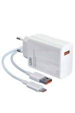 Type C Yüksek Hızlı Şarj Aleti Beyaz 120W Ultra Uzun Ömürlü - Görsel 3