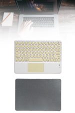 Touchpad Tüm Cihazlara Uyumlu Bluetooth Klavye Touchpad Slim Kablosuz Wifi Q Klavye - Görsel 3