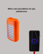 Gold Silver GS-875 Outdoor Powerbank & Işıldak – Güneş Paneli, 32 LED, 10000 mAh, Çift Çıkış - Görsel 4