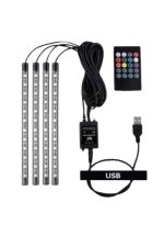 Araç Içi Aydınlatma Kumandalı 12 Led Ayak Altı Led Ambiyans Işığı Sese Duyarlı Kumandalı - Görsel 4