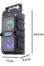 Taşınabilir Kablosuz Bluetooth Hoparlör Uzun Pil Ömrü Led Işıklı - Görsel 4