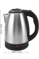 Kettle Su Isıtıcı C F Priz Uyumlu 220 - 240 V Paslanmaz Çelik Kablolu - Görsel 4