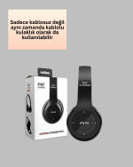 Mikrofonlu Kablosuz Kulaklık | Uzun Pil Ömrü ve Stereo Ses Performansı - Görsel 4