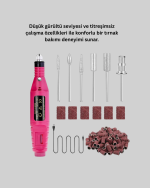 Elektrikli Manikür Pedikür Törpü Seti 6 Başlıklı - Görsel 4