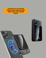 5000mAh / 10000mAh Kapasiteli Manyetik USB-C ve Kablosuz Powerbank - Görsel 4